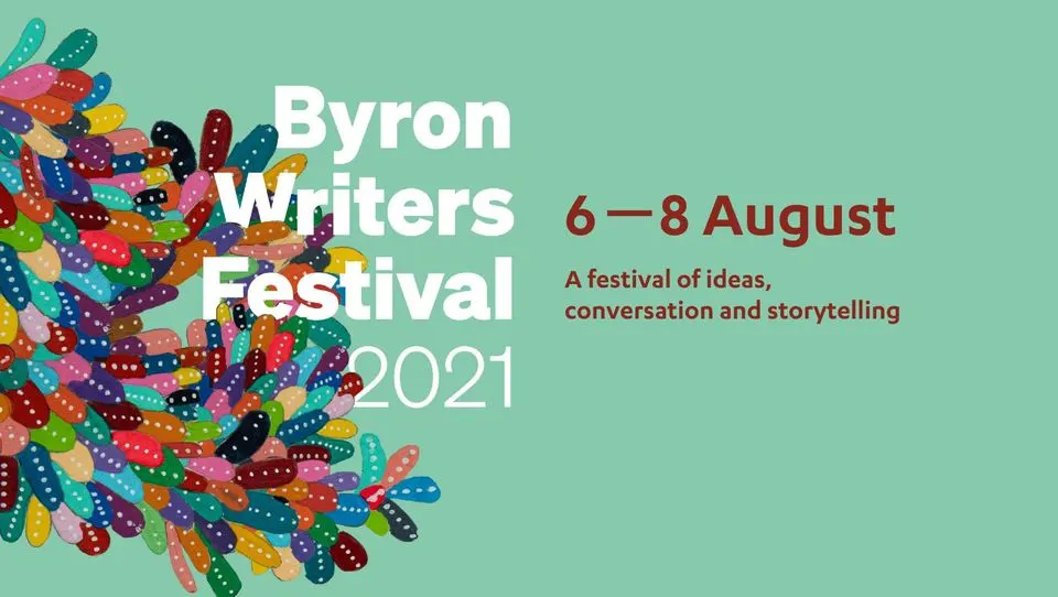 poster from Linda Jaivin appearing in four sessions at the Byron Bay Writers Festival